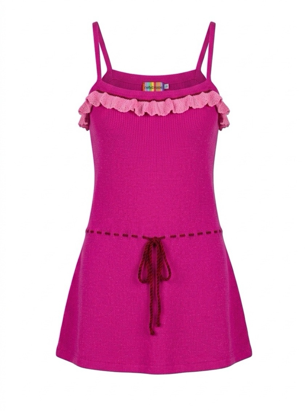 Petro Zillia Hot Pink Crochet Tank Dress